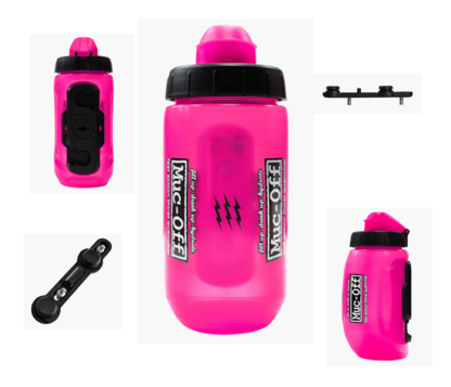 Muc-Off x Fidlock Twist Bottle 450ml - Pink + Bike Base